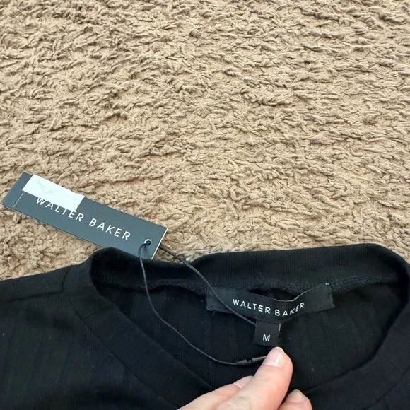 WALTER BAKER Black Abigail Sleeveless Tunic Shirt Top Knit Size M NEW - Picture 5 of 8